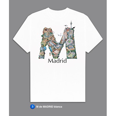 Camiseta M de Madrid - Blanca