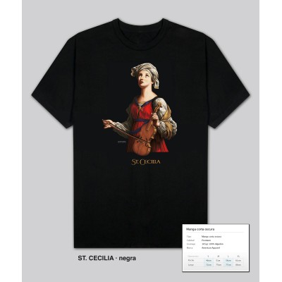 Camiseta ST. Cecilia - Negra