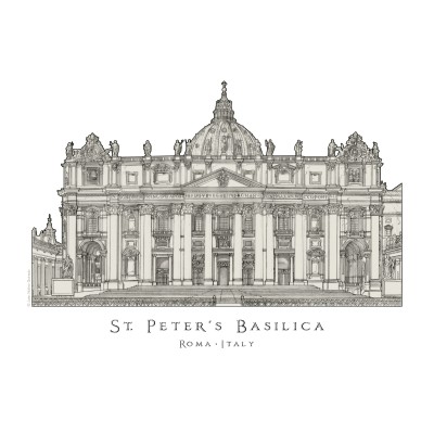 Lámina St. Peter's Basilica - A3