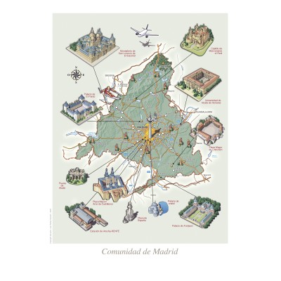 Plotter Comunidad de Madrid - 70x50 cm
